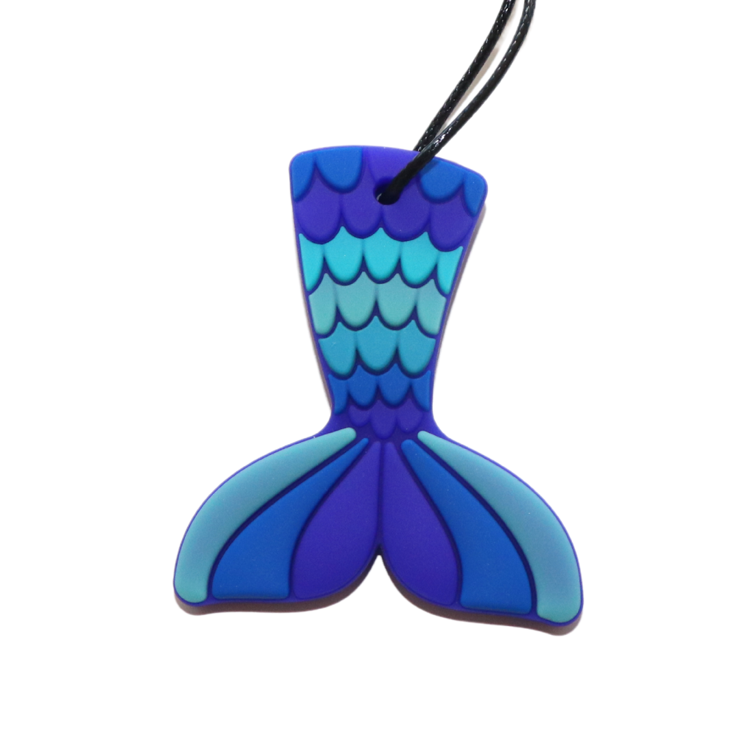 Mermaid Tail Chew Pendant Ocean & Pastel | Jellystone Designs