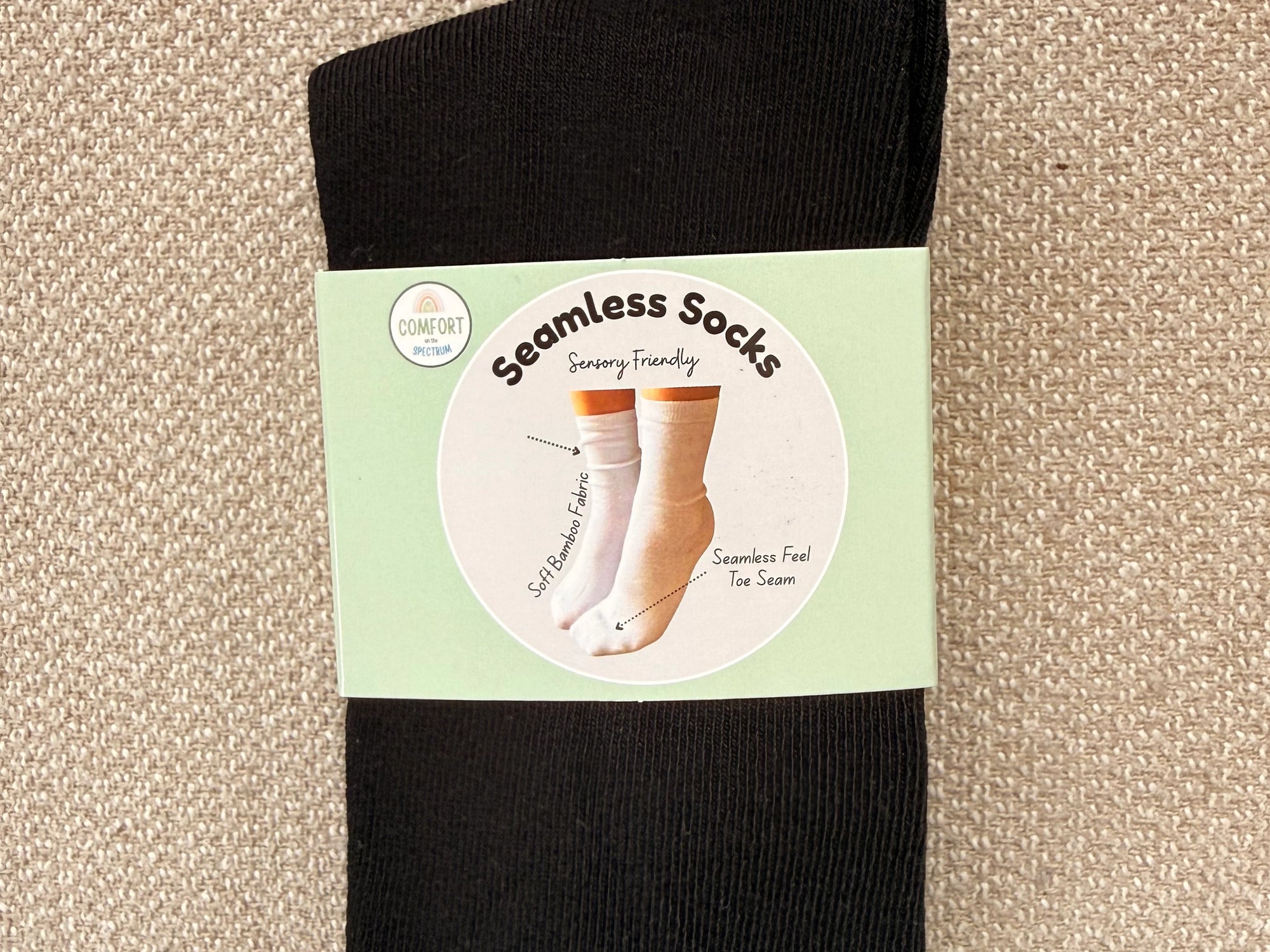 Kids Classic Soothe Step™ Sensory Socks - Black