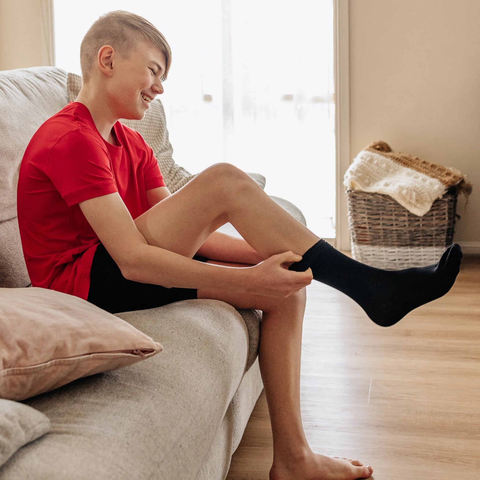 Kids Classic Soothe Step™ Sensory Socks - Black