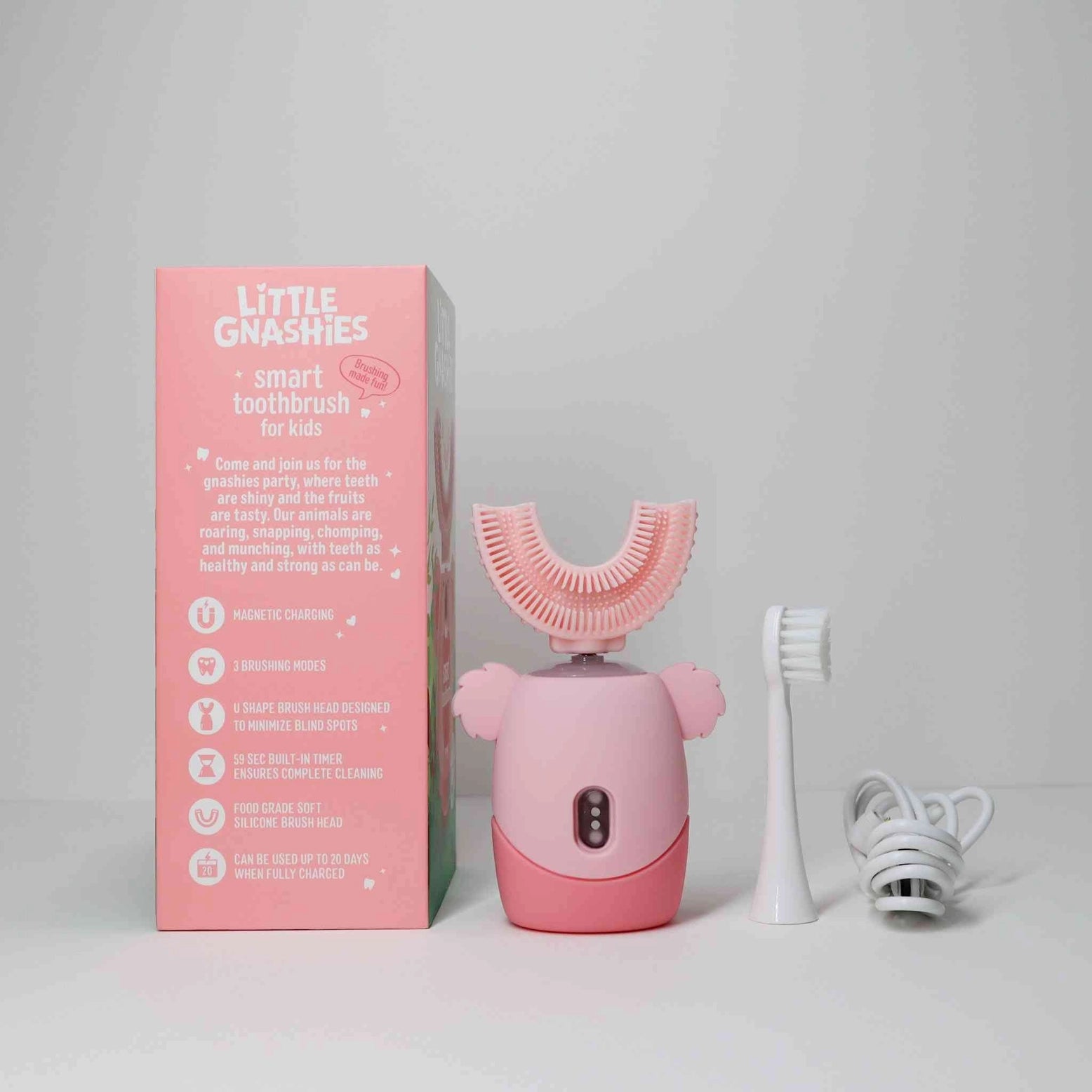Kids U-Shaped Toothbrush Pink Koala-Karla